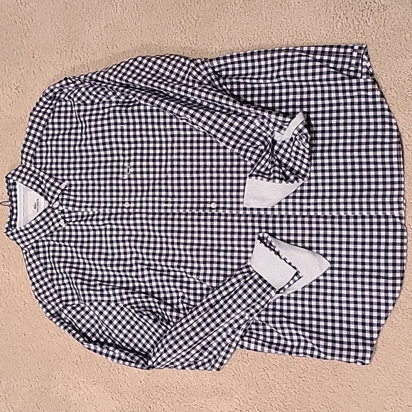 Lacoste black and white checkered button down shirt - Picture 2 of 3